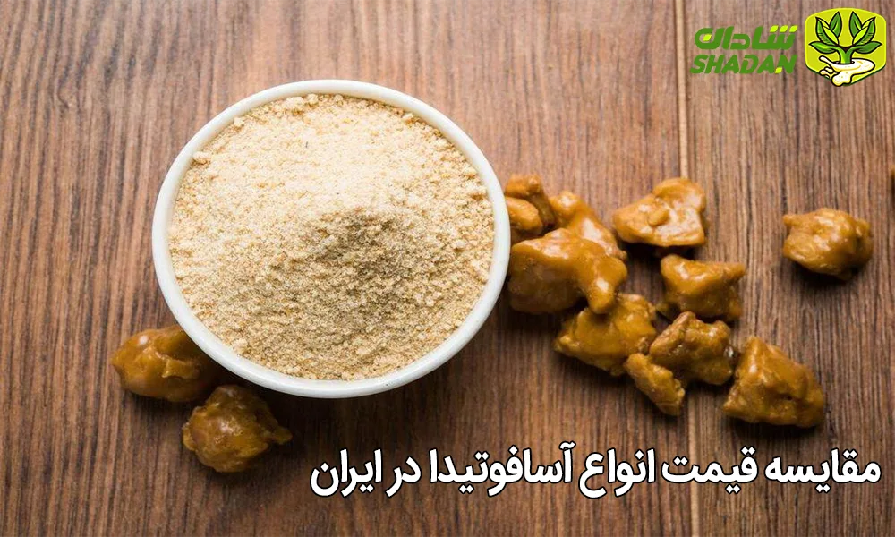 مقایسه قیمت انواع آسافوتیدا در ایران